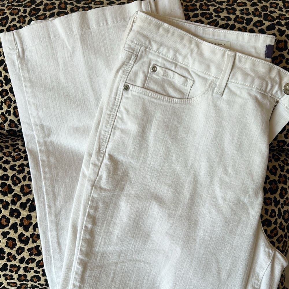NYDJ Sophia Flare Ankle Jeans in Cream